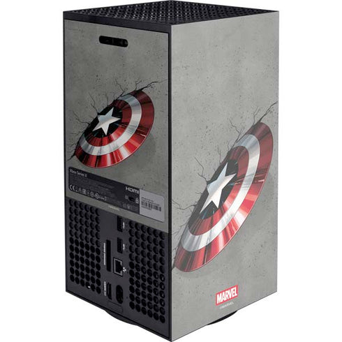 Marvel Captain America Shield Break XBox Series X Digital Edition Console Skin